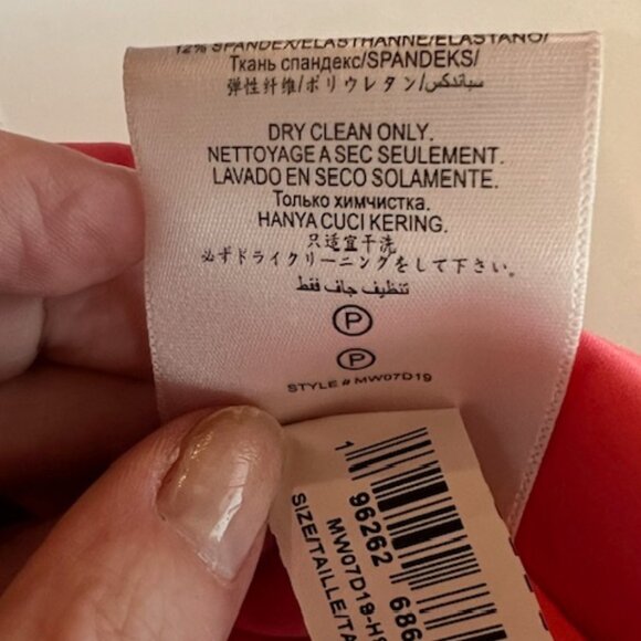 BCBGMAXAZRIA Pink One-Shoulder Column Evening Gown Dress Size 6 NWT Formal Maxi - Picture 10 of 10